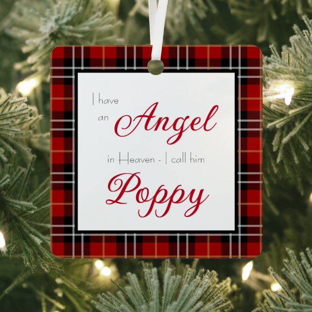 Angel im Heaven Poppy Memorial Foto Ornament Aus Metall (InSitu)