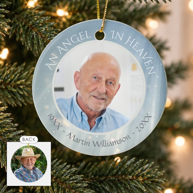 Angel im Himmel | In Memory Foto Keepake Keramik Ornament (Von Creator hochgeladen)