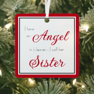 Angel im himmlischen Sister-Foto Ornament Aus Metall