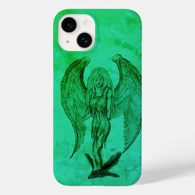 Angel im Tattoo Style Case-Mate iPhone Hülle (Rückseite)