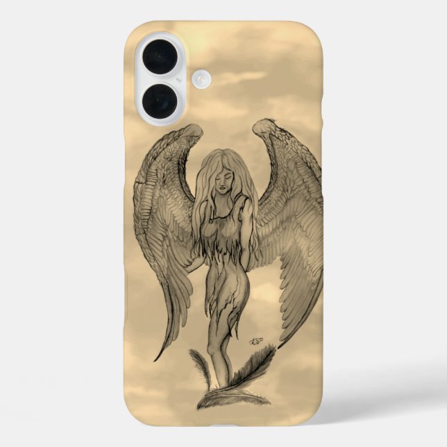 Angel im Tattoo Style Case-Mate iPhone Hülle (Rückseite)