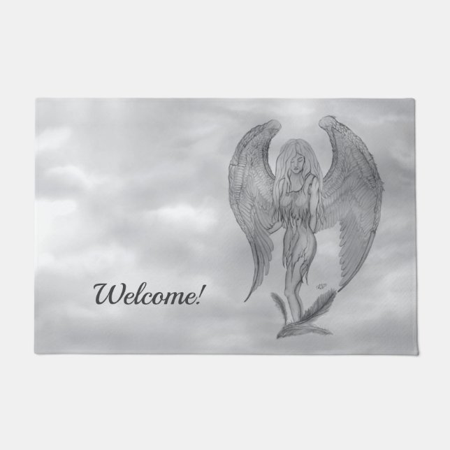 Angel im Tattoo Style Fußmatte (Vorderseite)