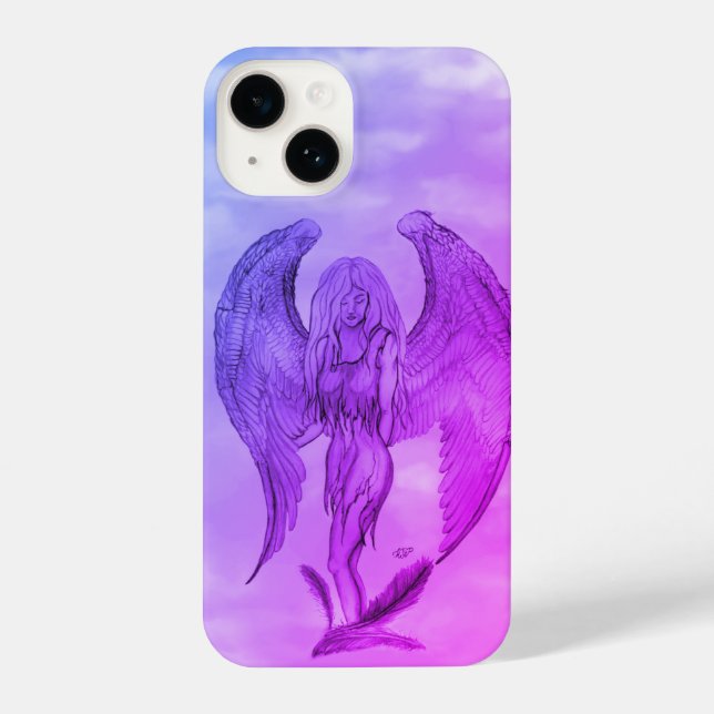 Angel im Tattoo Style iPhone Hülle (Rückseite)
