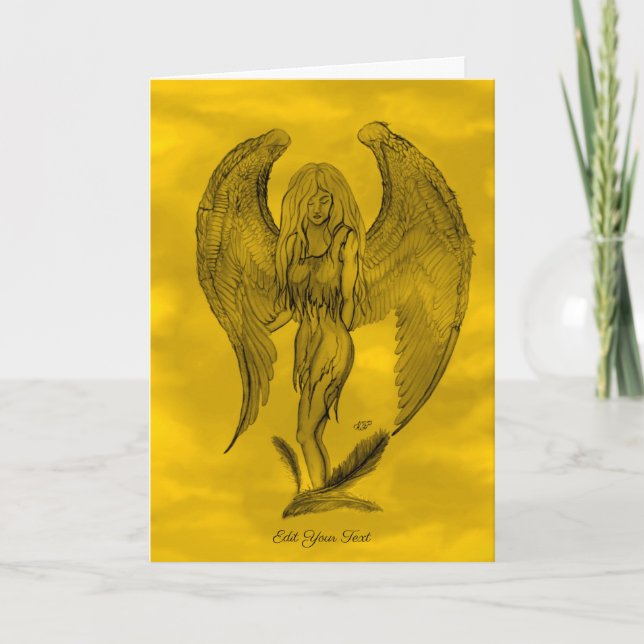 Angel im Tattoo Style Karte (Vorderseite)