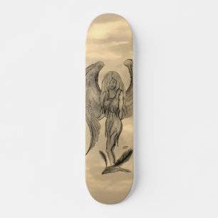 Angel im Tattoo Style Skateboard