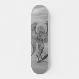 Angel im Tattoo Style Skateboard