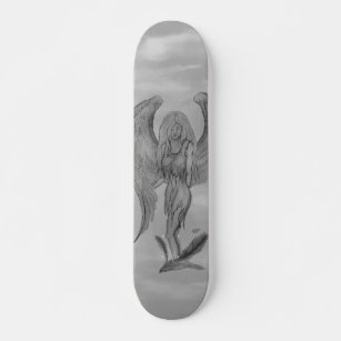 Angel im Tattoo Style Skateboard
