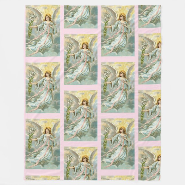 Angel in blauem Fleece Blanket (Vorderseite)