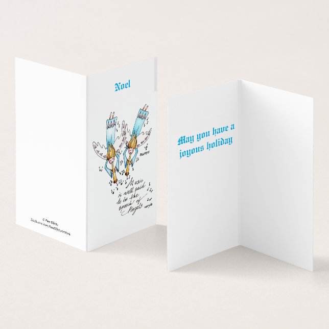 Angel in Blue Playing Music für unsere Soule (Innenseite und Außenseite)