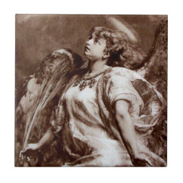 ANGEL IN BROWN SEPIA UND WEISS FLIESE