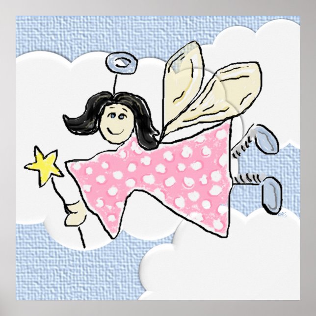 Angel in den Wolken 3 Dimensionen Poster (Vorne)