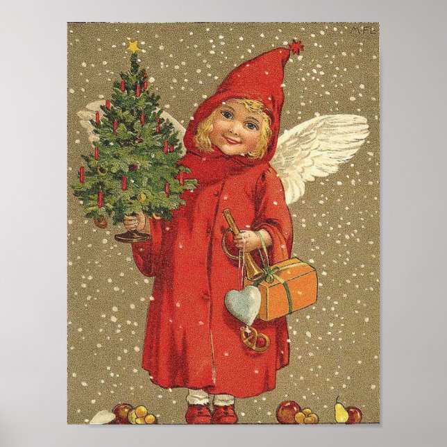 Angel in einem roten Coat Poster (Vorne)