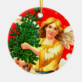 Angel in Gelben Carry Xmas Tree Keramik Ornament