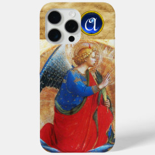 ANGEL IN GOLD ROT UND BLAU GEMSTONE MONOGRAM iPhone 15 PRO MAX HÜLLE