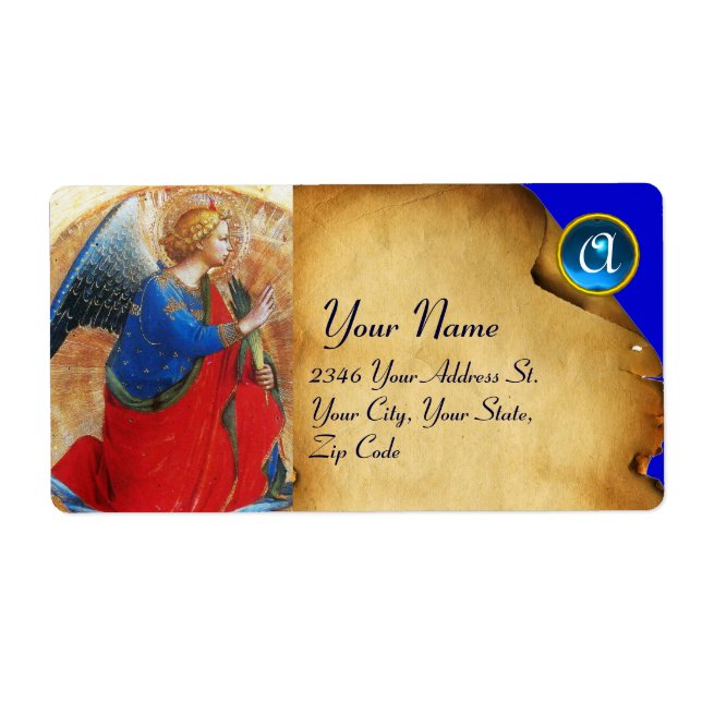ANGEL IN GOLD ROT UND BLAU MONOGRAM (Vorne)