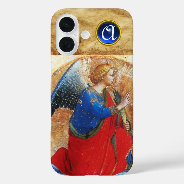 ANGEL IN GOLD ROT UND BLAU MONOGRAM Case-Mate iPhone HÜLLE (Rückseite)