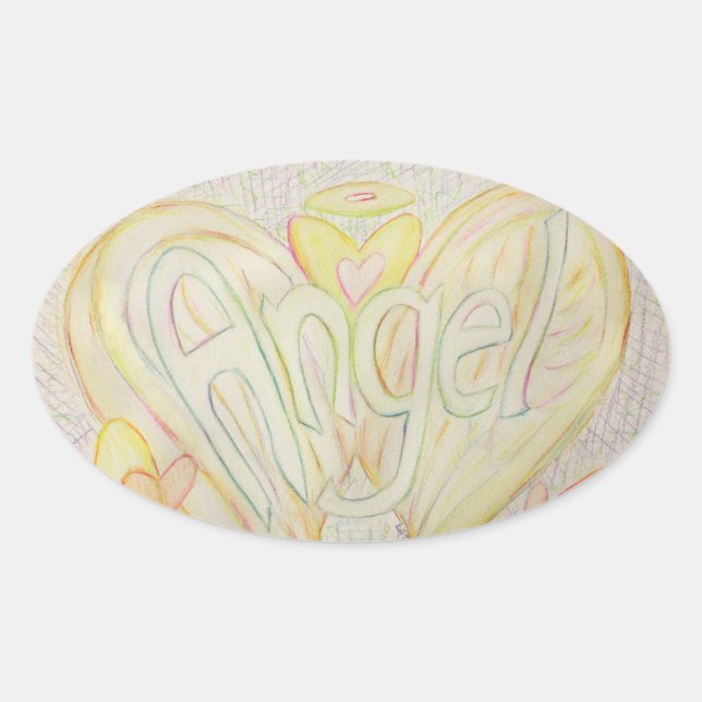 Angel Inspirational Word Art Sticker Decals (Vorderseite)