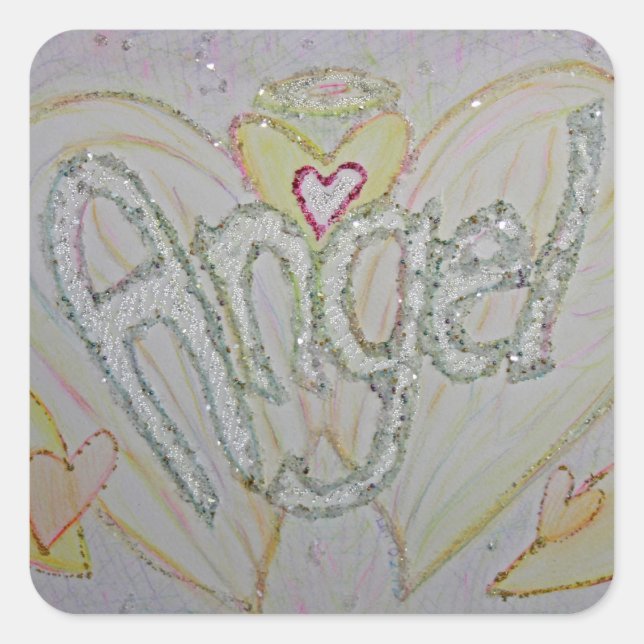 Angel Inspirational Word Art Sticker Decals (Vorderseite)
