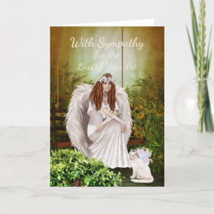 Angel Katze für den Verlust Ihres Hauses Karte