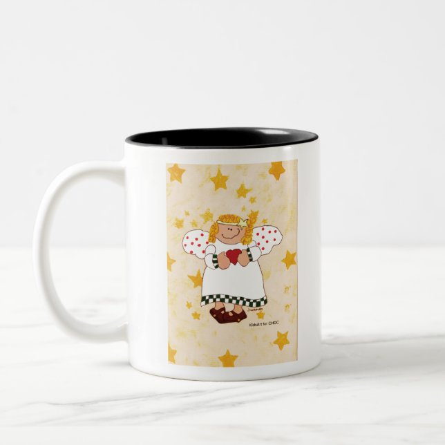 Angel - KidsArt for CHOC Zweifarbige Tasse (Links)