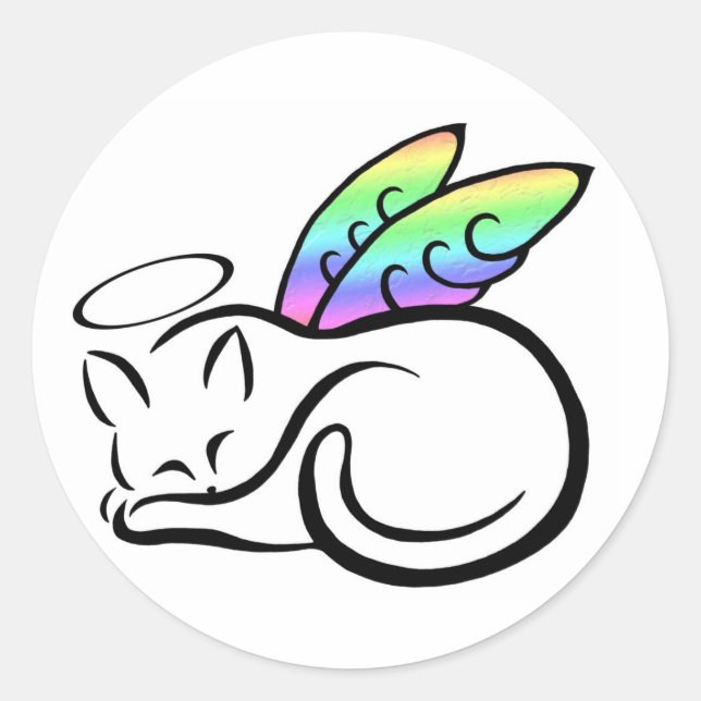 Angel Kitty Sticker (Vorderseite)