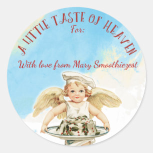 Angel Koch Weihnachtskuchen aus der Küche Runder Aufkleber