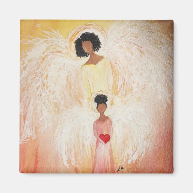 Angel Liebe 2 Inch Square Magnet (Vorne)