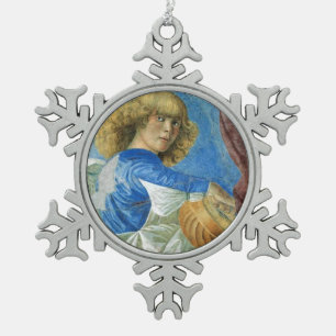 ANGEL MAKING MUSIC SCHNEEFLOCKEN Zinn-Ornament