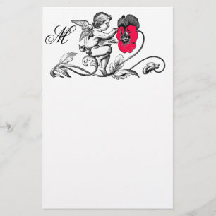 ANGEL MALERIEREN EIN BLUME-MONOGRAMM BRIEFPAPIER