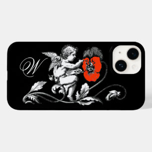 ANGEL MALERIEREN EINE ROTE BLUME, MONOGRAMM, schwa Case-Mate iPhone Hülle