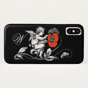 ANGEL MALERIEREN EINE ROTE BLUME, MONOGRAMM, schwa Case-Mate iPhone Hülle
