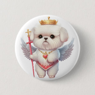 Angel Maltese Puppy, Maltes Hundeliebhaber und Bes Button