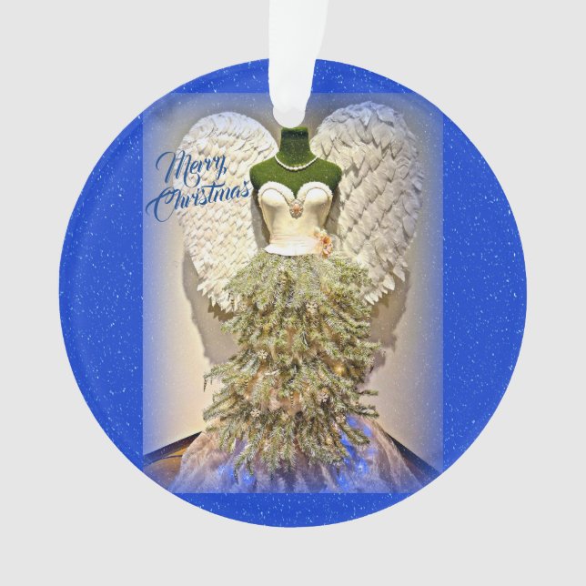 Angel Mannequin Kleid Form Weihnachtsbaum Ornament (Vorderseite)