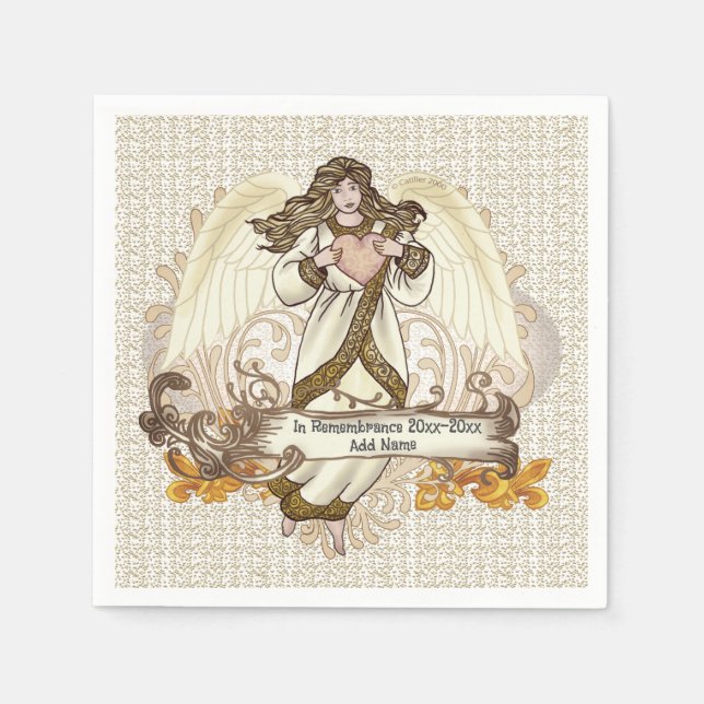 Angel Memorial napkins Serviette (Vorderseite)
