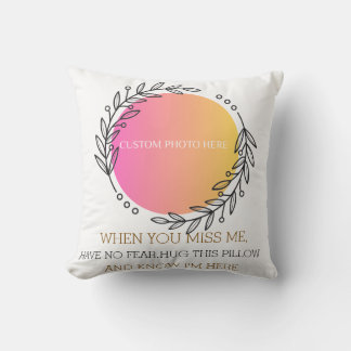 Angel Memorial Pillow with Family Photo Kissen