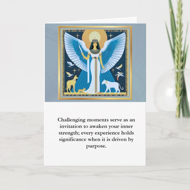 angel message egypt  happy birthday karte (Vorderseite)