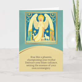 angel message happy birthday karte