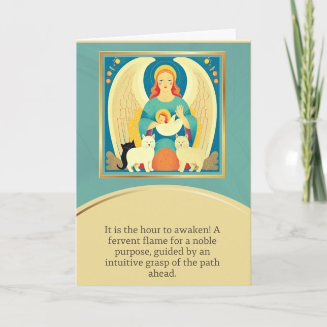 angel message happy birthday karte (Vorderseite)