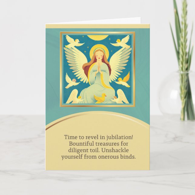 angel message happy birthday karte (Vorderseite)