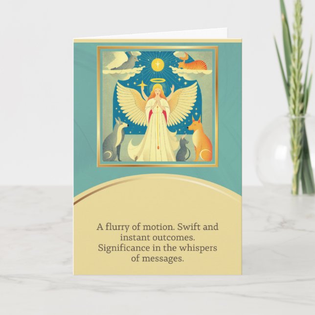 angel message happy birthday karte (Vorderseite)