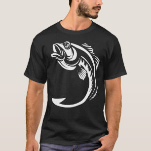 Angel Minimal Art Bass Angler Fischliebhaber T-Shirt