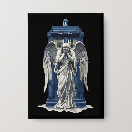 Angel mit Blue Police Box 1 Button