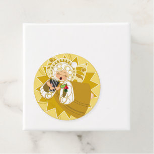 Angel mit Harp Gift Tag Geschenkanhänger