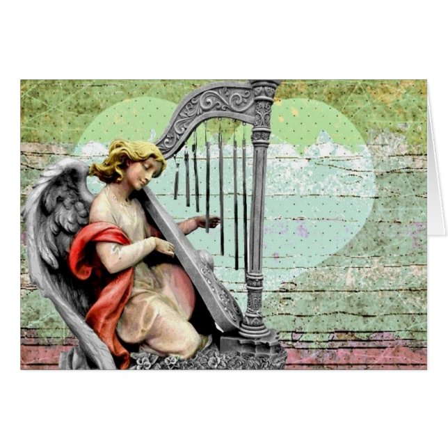 Angel mit Harp-Jeden Anlaß (Vorderseite (Horizontal))