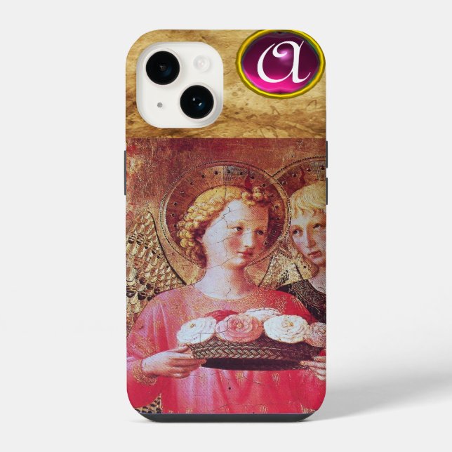 ANGEL MIT ROSE MONOGRAM iPhone HÜLLE (Rückseite)