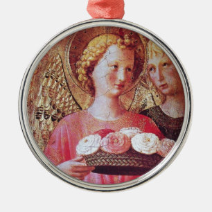ANGEL MIT ROSE SILBERNES ORNAMENT