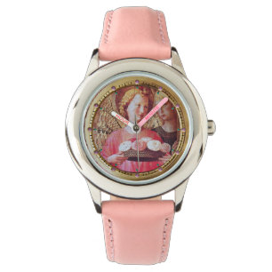 ANGEL MIT ROSE UND ARCHANGEL GABRIEL Pink Gemeine Armbanduhr