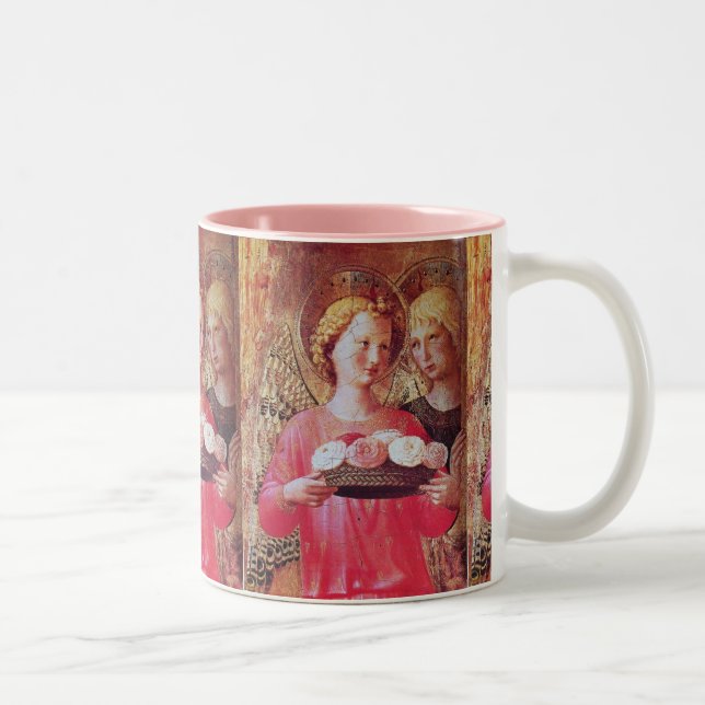 ANGEL MIT ROSE ZWEIFARBIGE TASSE (Rechts)