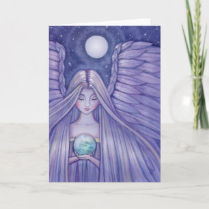 Angel mit Small Earth Card von Molly Harrison Karte
