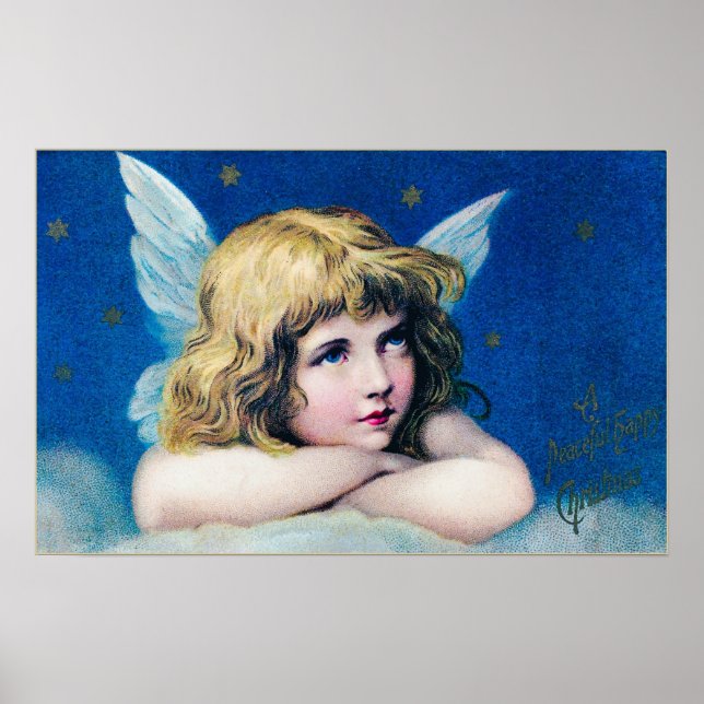 Angel mit Stars Chrismas Poster (Vorne)